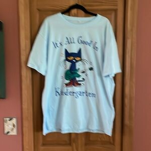 NWT- Pete the Cat Kindergarten Shirt-XL